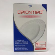 Compresse Oculari Adesive Ceroxmed Sensitive 9,5cm x 6,5cm 10 Pezzi Cerotti 