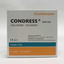 Condress Collagene Equino Medicazione 5cm x 5cm 3 Pezzi Medicazioni avanzate 