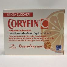Coryfin C Senza Zucchero Gusto Agrumi 24 Caramelle Prodotti per gola, bocca e labbra 