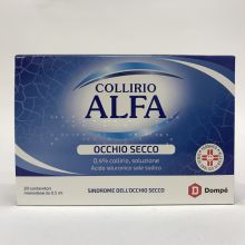 Collirio Alfa Occhio secco 20 Flaconcini 0,5ml Colliri e Pomate Oftalmiche Idratanti 