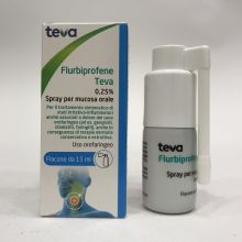 Flurbiprofene Teva Spray orale 15ml Disinfettanti per la bocca 