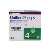 Ago Unifine Pentips G32 4mm 100 pezzi Aghi per insulina 