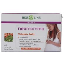 Biosline Neomamma Vitamix Folic 40 Compresse Integratori per gravidanza e allattamento 