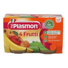 PLASMON OMOG 4 FRUTTI 2X104G Omogeneizzati di frutta 