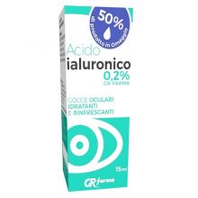Gocce Oculari Acido Ialuronico 0.2% Gr.Farma 15ml Colliri e Pomate Oftalmiche Idratanti 