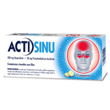 Actisinu 12 compresse 200mg + 30mg Farmaci per curare  raffreddore e influenza 