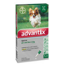 Advantix Spot On Per Cani Fino a 4kg 1 Pipetta  Antiparassitari 