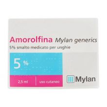 Amolorfina Mylan Smalto 2,5ml 5% Pomate, cerotti, garze e spray dermatologici 