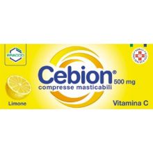 Cebion 500 20 Compresse masticabili Gusto limone Tonici, vitaminici e sali minerali 
