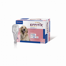 Effitix Spot On Antiparassitario per Cani da 20 a 40kg 4 pipette Antiparassitari 