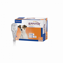 Effitix Spot On Antiparassitario per Cani da 4 a 10kg 4 pipette Antiparassitari 