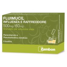 Fluimucil Influenza e raffreddore 8 Bustine Farmaci per curare  raffreddore e influenza 