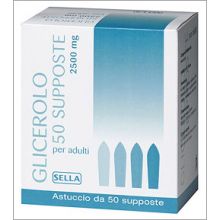 Glicerolo Sella 50 Supposte Adulti 2250mg Lassativi 