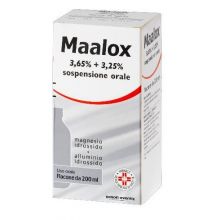 Maalox Sospensione orale 200ml 3,65+3,25% Antiacidi 