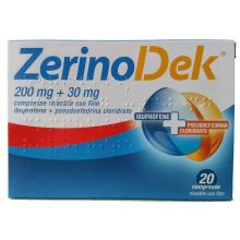 ZerinoDek 20 Compresse 200mg+30mg Farmaci per curare  raffreddore e influenza 