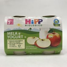 HIPP BIO OMOGENEIZZATO DI MELA E YOGURT 2 X 125G Omogeneizzati di frutta 