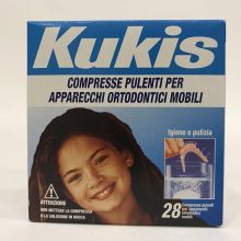 Kukis Cleanser 28 Compresse pulenti per apparecchi ortodontici Prodotti per dentiere e protesi dentarie 