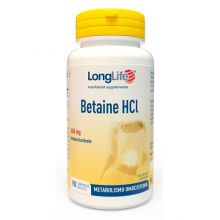 LongLife Betaine HCl  660mg 90 Compresse Digestione e Depurazione 