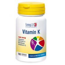 LongLife Vitamin K 100 mcg 100 Compresse Colesterolo e circolazione 