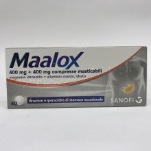 Maalox 40 Compresse masticabili 400mg+400mg Antiacidi 