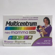 Multicentrum Neo Mamma DHA 30 Compresse + 30 Capsule Molli Integratori per gravidanza e allattamento 