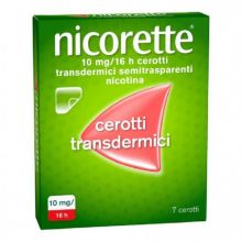 Nicorette 7 Cerotti Transdermici Semitrasparenti 10mg/16h Disassuefazione dal fumo 