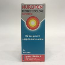 Nurofen Febbre e Dolore Bambini Sospensione Orale 200mg/5ml Gusto Fragola 100 ml Ibuprofene 