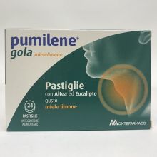 PUMILENE GOLA MIELE/LIMONE 24 PASTIGLIE Prodotti per gola, bocca e labbra 