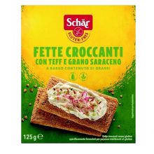 Schar Fette Croccanti Con Teff e Grano Saraceno 125g Pane senza glutine 