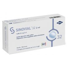Sinovial Siringa Acido Ialuronico 32mg in 2 ml 1,6% 3 Pezzi Infiltrazioni per ginocchio e articolazioni 