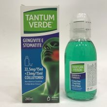 Tantum Verde Bocca 240 ml 22,5+7,5 mg Antinfiammatori e anestetici per la bocca 