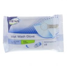 Tena Wet Wash glove 8 Pezzi Struccanti e tonici per viso 