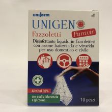 Unigen Puravir Fazzoletti 10 pezzi Prevenzione e benessere 