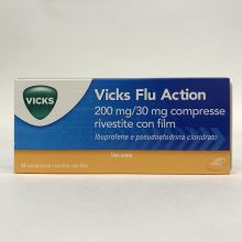 Vicks Flu Action 12 Compresse 200+30mg Farmaci per curare  raffreddore e influenza 