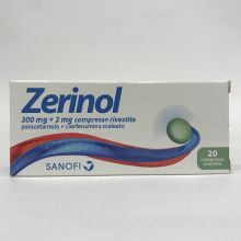 Zerinol 20 Compresse Rivestite 300mg+2mg Farmaci per curare  raffreddore e influenza 